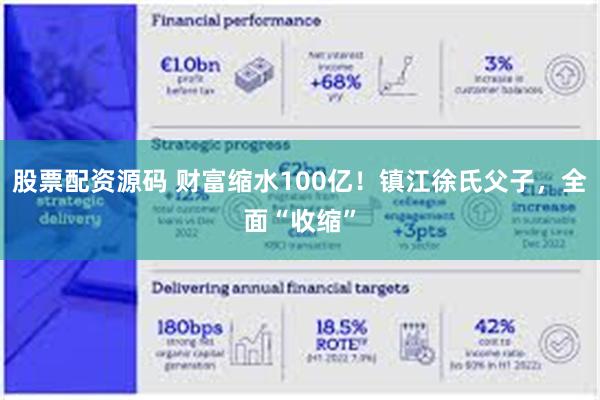 股票配资源码 财富缩水100亿！镇江徐氏父子，全面“收缩”