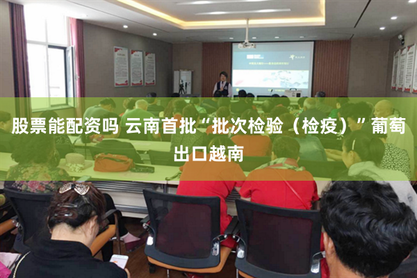 股票能配资吗 云南首批“批次检验（检疫）”葡萄出口越南